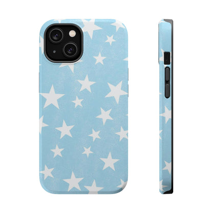 Magnetic Phone Case (Stars and Light Blue)