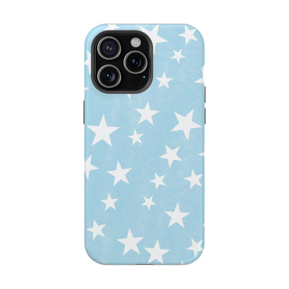 Magnetic Phone Case (Stars and Light Blue)