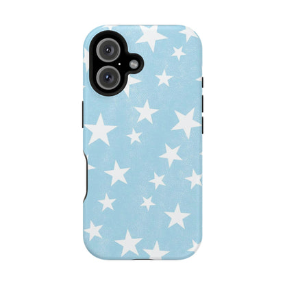 Magnetic Phone Case (Stars and Light Blue)