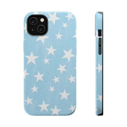 Magnetic Phone Case (Stars and Light Blue)