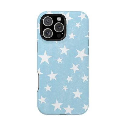 Magnetic Phone Case (Stars and Light Blue)