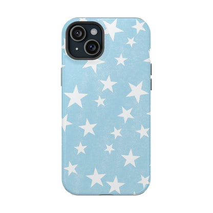 Magnetic Phone Case (Stars and Light Blue)