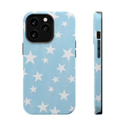 Magnetic Phone Case (Stars and Light Blue)