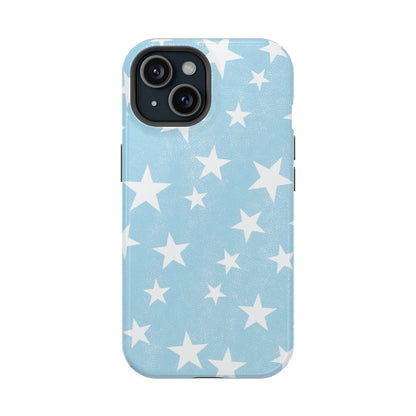 Magnetic Phone Case (Stars and Light Blue)