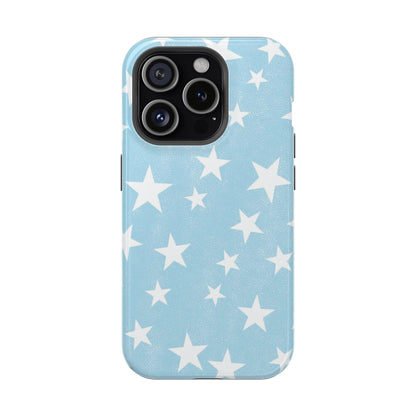 Magnetic Phone Case (Stars and Light Blue)