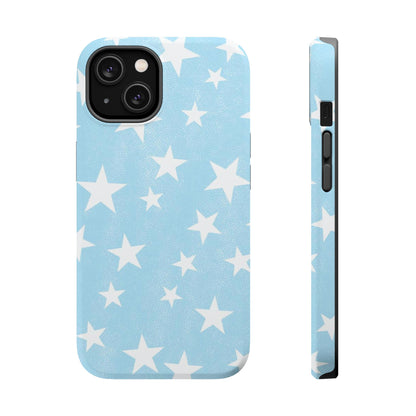 Magnetic Phone Case (Stars and Light Blue)