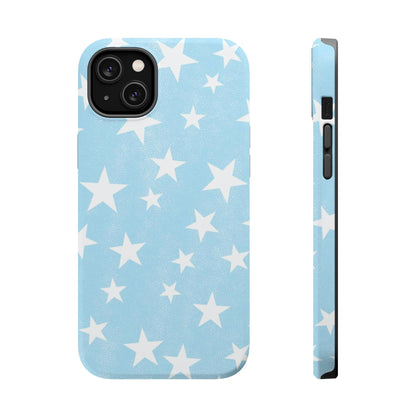 Magnetic Phone Case (Stars and Light Blue)