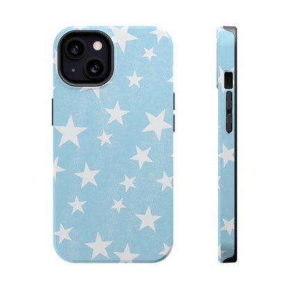 Magnetic Phone Case (Stars and Light Blue)