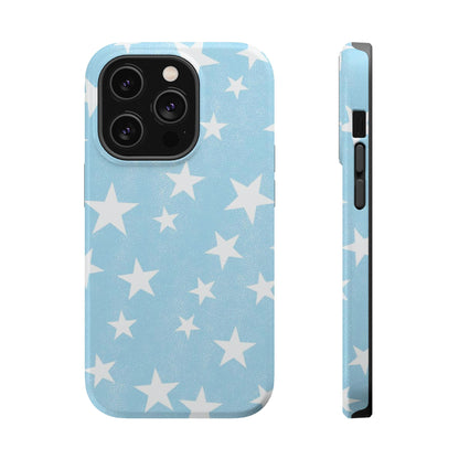 Magnetic Phone Case (Stars and Light Blue)