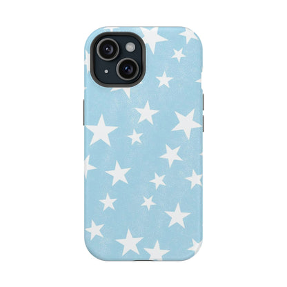 Magnetic Phone Case (Stars and Light Blue)