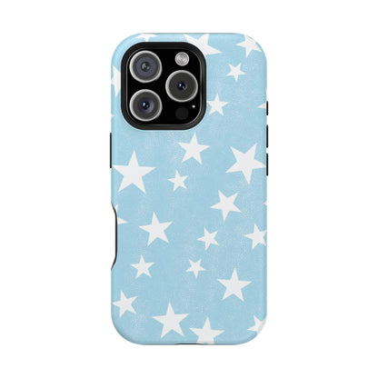 Magnetic Phone Case (Stars and Light Blue)