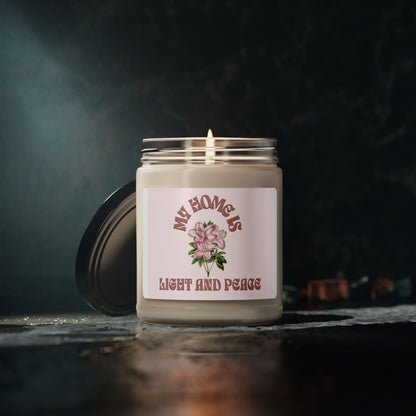 Scented candles 9oz (my home is light and peace) 🕯️